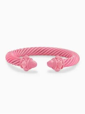 David Yurman Matte Pink Breast Cancer Awareness Thick Cable Bracelet O/S